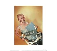 Pyramid International "Marilyn Monroe Gold Paper Art Print, Multi-Colour, 30 x 40 x 1.3 cm