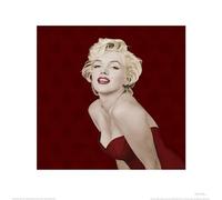 Pyramid International "Marilyn Monroe Star Paper Art Print, Multi-Colour, 40 x 40 x 1.3 cm