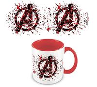 Pyramid International Marvel Avengers Mug in Presentation Gift Box (Shattered Logo Design) 11oz Ceramic Mug - Official Merchandise, Red