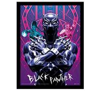 Pyramid International Marvel Black Panther Poster Framed Print Collector's Edition (Black Panther Wakanda Forever Design) 30cm x 40cm - Official Merchandise