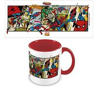 Pyramid International Marvel Comics Spider-Man Mug in Presentation Gift Box (Spider-Man Panels Design) 11oz Ceramic Mug - Official Merchandise, Red, Bule