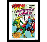 Pyramid International Marvel Comics Thor Framed Print, Collector's Edition (Vengeance of Loki Design) 30cm x 40cm - Official Merchandise
