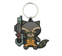 Pyramid International Marvel Kawaii Rocket Racoon Rubber Keychain, Multi-Colour, 4.5 x 6 cm