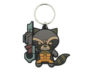 Pyramid International Marvel Kawaii Rocket Racoon Rubber Keychain, Multi-Colour, 4.5 x 6 cm