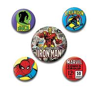 Pyramid International Marvel Retro Iron Man Badge, Multi-Colour, 10 x 12.5 x 1.3 cm
