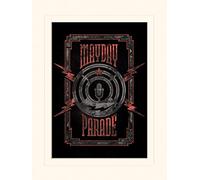 Pyramid International Mayday Parade mic Mounted Print Memorabilia, Multi-Colour, 30 x 40 x 1.3 cm
