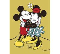 Pyramid International "Mickey and Minnie Mouse True Love Canvas Print, Cotton, Multi-Colour, 1.80 x 30.00 x 40.00 cm