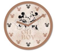 Mickey and Minnie Mouse Wall Clock (Oh Boy) 25cm Diameter - Official Merchandise