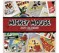 Pyramid International Mickey & Minnie Mouse 2025 Calendar - Official Disney 16-Month Planner, Classic Artwork, Large Date Grids, Gift for Disney Fans