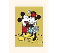 Pyramid International Mickey & Minnie Mouse True Love Mounted Print Memorabilia, Multi-Colour, 30 x 40 x 1.3 cm