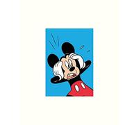 Pyramid International Mickey Mouse Shocked Mounted Print, Multi-Colour, 24 x 30 x 1.3 cm