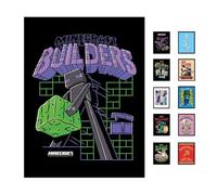 Pyramid International Minecraft (Builders) Collector Print (Framed) 30cm x 40cm - A Stunning Artwork to Enhance Your Collection or Living Space, One Size