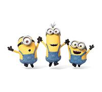 Pyramid International Minions Jump Canvas Print, Wood, Multi-Colour, 50 x 100 x 1.3 cm