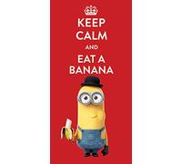 Pyramid International Minions Keep Calm Canvas Print, Multi-Colour, 50 x 100 cm