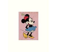 Pyramid International Minnie Mouse Retro Mounted Print, Multi-Colour, 24 x 30 x 1.3 cm