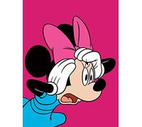 Pyramid International Minnie Mouse (Shocked) Canvas Print, Wood, Multi-Colour, 30 x 40 x 1.3 cm