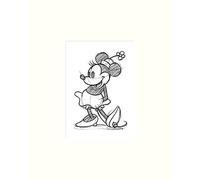 Pyramid International Minnie Mouse Sketched - single Mounted Print, Multi-Colour, 24 x 30 x 1.3 cm