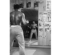 Pyramid International "Mirror Muhammad Ali Canvas Print, Multi-Colour, 60 x 80 x 1.3 cm