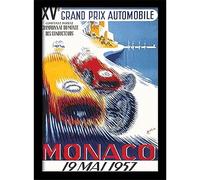 Pyramid International "Monaco (6)" Framed Print Memorabilia, Multi-Colour, 30 x 40 cm