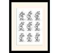 Pyramid International MP11132P-PL Minnie Mouse Sketched - Multi Framed Art Print Matted