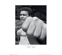 Pyramid International "Muhammad Ali Commemorative Punch Paper Art Print, Multi-Colour, 60 x 80 x 1.3 cm