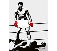 Pyramid International Muhammad Ali Gloves-Corbis Canvas Print, Cotton, Multicolour, 30 x 40 x 1.3 cm