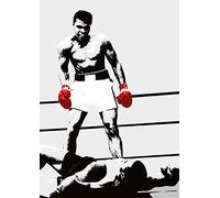 Pyramid International Muhammad Ali (Gloves Corbis) Canvas Print, Wood, Multicolour, 85 x 120 x 1.3 cm