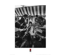 Pyramid International "Muhammad Ali press Paper Art Print, Multi-Colour, 60 x 80 x 1.3 cm