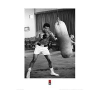 Pyramid International "Muhammad Ali Punch Bag Paper Art Print, Multi-Colour, 60 x 80 x 1.3 cm