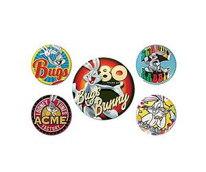 Pyramid International Multicolour 5-Piece Bugs Bunny 80th Anniversary Button Badge Set