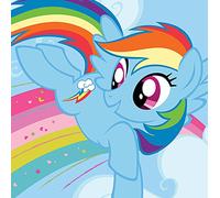Pyramid International "My Little Pony Rainbow Dash Canvas Print, Multi-Colour, 40 x 40 x 1.3 cm