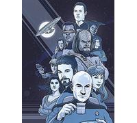Pyramid International "Next Generation Blue Star Trek 50th Anniversary Canvas Print, Multi-Colour, 60 x 80 x 1.3 cm