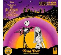 Pyramid International NIGHTMARE BEFORE CHRISTMAS (Fear Fest) 2026 Square Wall Calendar - Official 16-Month Tim Burton Calendar with Spooky Art - Disney Fans
