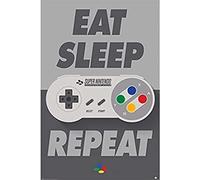 Pyramid International Nintendo (Eat Sleep SNES Repeat) -Maxi Poster 61 x 91.5cm, Plastic/Glass, Multi-Colour, 61 x 91.5 x 1.3 cm