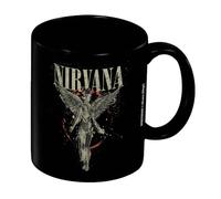 Pyramid International Nirvana (Wings) Premium Ceramic Black Pod Mug 11oz / 315ml - Rock Band Coffee Cup for Home or Office