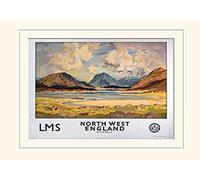 Pyramid International North West England 1" Mounted Print Memorabilia, Multi-Colour, 30 x 40 x 1.3 cm