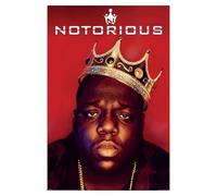 Pyramid International Notorious B.I.G. Poster with Crown, Red and Gold, 61 x 92 cm, Hip-Hop Classic Poster