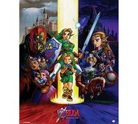 Pyramid International Ocarina Of Time The Legend Of Zelda Mini Poster, Plastic/Glass, Multi-Colour, 40 x 50 x 1.3 cm