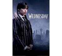 Pyramid International Official Maxi Poster - Wednesday Season 2 (Key Art) | Decorative Wall Art | 61cm x 91.5cm Poster for Bedrooms, Dorms & Fans