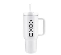 Pyramid International PlayStation 40oz/1200ML Tumbler with Straw and Lid, Advanced Double-Wall Vacuum Insulation, Guarantees Cold Up to 11 Hours, Hot Up to 7 Hours, BPA-Free