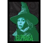 Pyramid International Official Wicked 2 Collector Print - (Elphaba Headshot) | Premium Decorative Art for Theatre Lovers & Collectors | 30cm x 40cm Framed Poster
