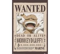 Pyramid International One Piece (Wanted Luffy) Maxi Poster, Premium Wall Art 90x60cm, Officially Licensed