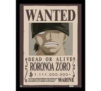 Pyramid International One Piece (Wanted Zoro) Collector Print 40cm x 30cm Collector Print, Officially Licensed Wall Art, Premium Decorative Artwork for Fans & Collectors