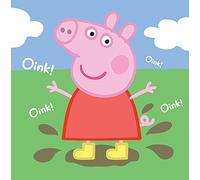 Pyramid International "Peppa Pig Muddy Puddle Canvas Print, Multi-Colour, 40 x 40 x 1.3 cm