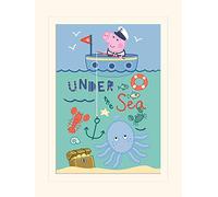 Pyramid International Peppa Pig Under The Sea Mounted Print Memorabilia, Multi-Colour, 30 x 40 cm