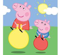 Pyramid International "Pig Peppa and George Canvas Print, Multi-Colour, 40 x 40 x 1.3 cm