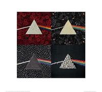 Pyramid International "Pink Floyd Dark Side of The Moon - Collections Paper Art Print, Multi-Colour, 40 x 40 x 1.3 cm