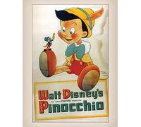 Pyramid International "Pinocchio Conscience Canvas Print, Multi-Colour, 30 x 40 x 1.3 cm