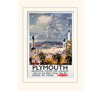 Pyramid International Plymouth 1" Mounted Print Memorabilia, Multi-Colour, 30 x 40 x 1.3 cm