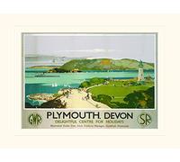 Pyramid International Plymouth 3" Mounted Print Memorabilia, Multi-Colour, 30 x 40 x 1.3 cm